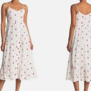 Spirit of Grace Arlaine Cotton Maxi Dress w/ Spaghetti Straps Pockets - L - NWT